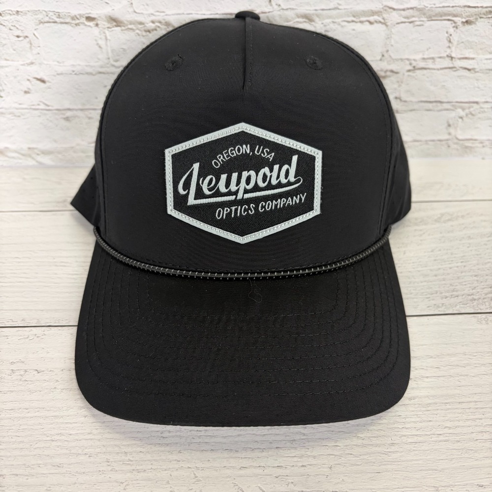 Leupold Optics Company Mesh SnapBack Trucker Hat Cap Black NEW